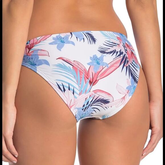 Splendid Women's Blue Multi Floral Pura Vida Side Tie Bikini Swim Bottoms sz M - Picture 3 of 6